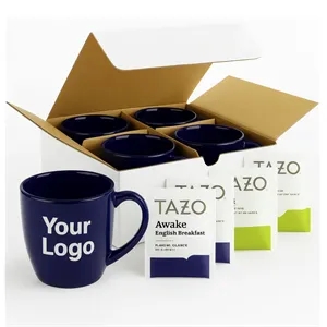 Set of 4 Mugs Boxed with Tea Bags