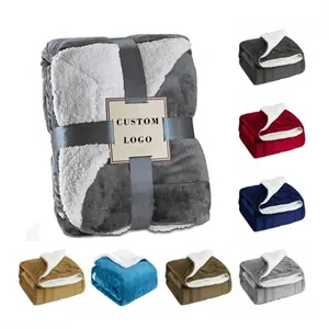Custom Logo Premium Reversible Custom Fleece Blanket