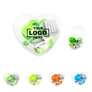 Heart - Shaped Portable Mini Office & School Stationery Kit