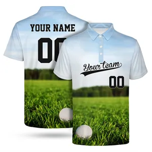 Custom Logo Custom Full Color Dye Sublimation Performance Polo Shirt