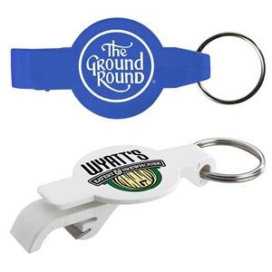 Round Bottle Opener Beverage Wrench Keychain