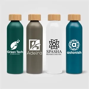 Custom Logo Eden - 20 oz. Aluminum Water Bottle with Bamboo Lid