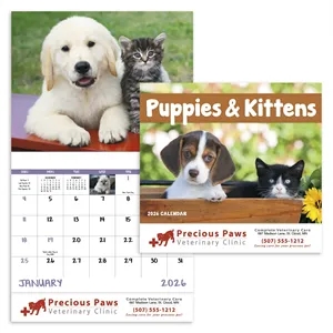 Good Value™ Puppies & Kittens - Stapled Calendar
