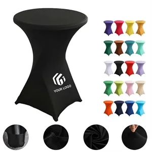 Wedding hotel elastic round cocktail table cover tablecloth