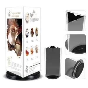 Acrylic Rotate 3 Sided Sign Holder A Frame Menu Stand