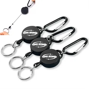 Custom Logo Retractable Keychain Portable Carabiner Key Clips
