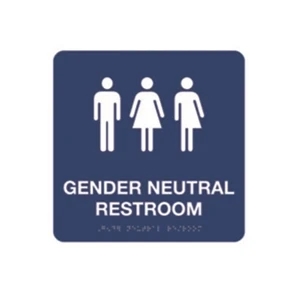 ADA Gender Neutral Signage, Square