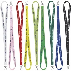 Universal Source® 5/8" Satin Screen Print Lanyard
