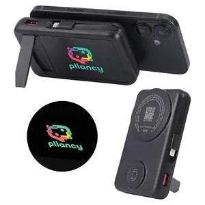 Custom Logo Imperial 10000mAh Light-Up Power Bank with Magnetic Wireless