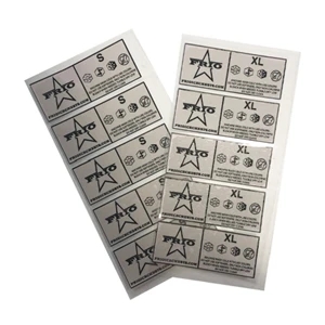 Apparel Size Tags