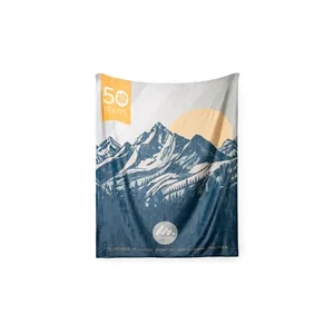 Custom Logo Full-Color Plush Throws