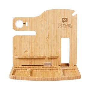 Portia Bamboo Charging Valet Station.
