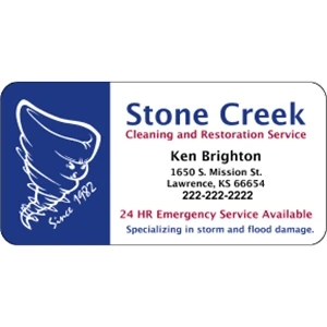 4" x 2" Round Cornered Kwik-Ship Decal