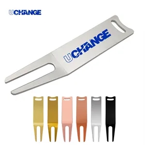 Custom Logo Steel Golf Divot Repair Tool With Slot