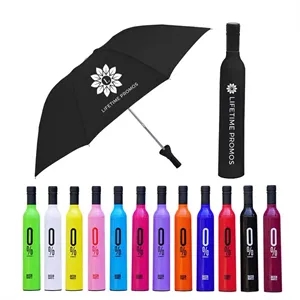 Wine Bottle Travel Umbrella Compact Folding