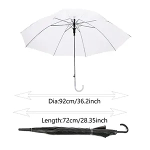 Custom Logo Clear Long-handled Transparent Umbrella