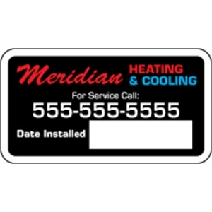 2.75" x 1.375" Rectangle Write-On White Vinyl Decal