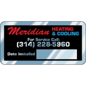 2.75" x 1.375" Rectangle Embossable Aluminum Decal