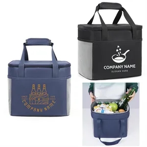 Custom Logo 18-Can Insulated Cooler Bag with Heat-Sealed PEVA Lining