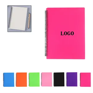 Custom Logo Metal Coil Horizontal Grid Notebook
