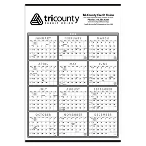 Triumph® Calendars Black & White Span-A-Year Non-Laminate...