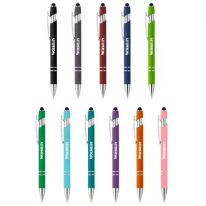 Custom Logo Athens Soft Touch Metal Ballpoint Pen