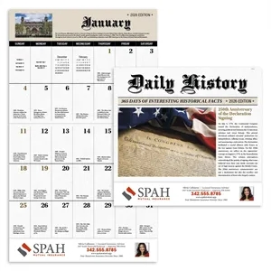 Good Value™ Daily History - Stapled Calendar
