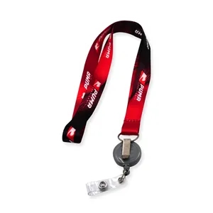 Custom Logo 36"L Custom Dye Sublimated Lanyards with badge holder