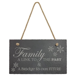 11.75" x 7" Rectangle Slate Decor with Hanger String