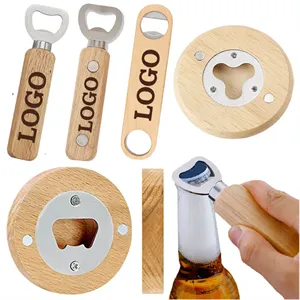 Engraved Wooden Fridge Magnet Beer Bottle