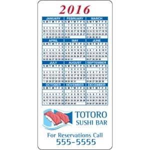 2 x 4 Round Cornered - Calendar Magnet