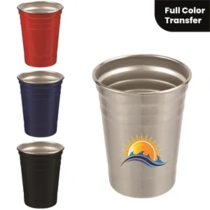 Custom Logo Promotional Stainless Steel Pint Cup