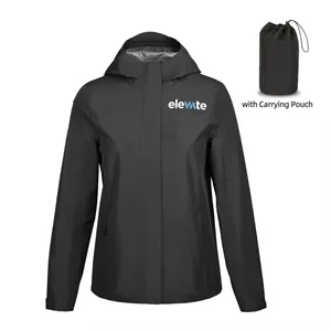 Custom Logo Windbreaker Waterproof Coat Hooded Jacket for Women's