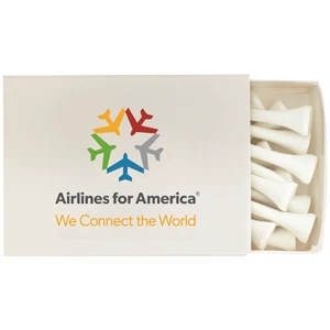 Match Box O'Tees with  2 3/4" Unprinted Tees (approx. 15)