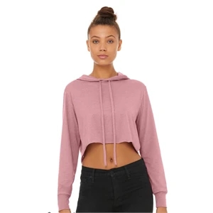 BELLA + CANVAS Women's Triblend Crop Long Sleeve Hoodie