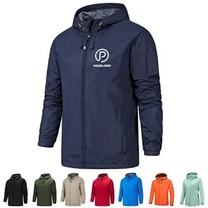 Custom Logo Lightweight waterproof windbreaker jacket for hiking travel