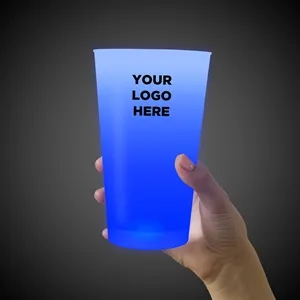 Blue LED Pint Glass
