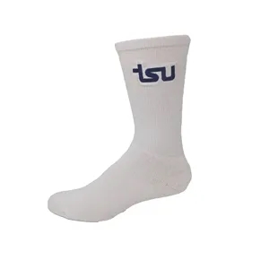 USA Made Super Soft Cotton Crew Socks w/ Direct Embroidery