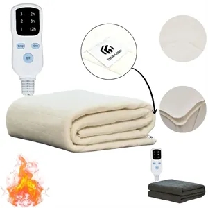 Custom Logo Winter cozy soft warm single electric heated blanket throw