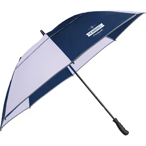 Custom Logo 62" RPET Golf Umbrella w/ Reflective Trim