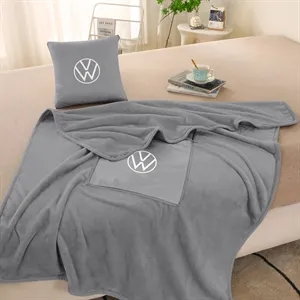 Custom Logo Car Seat Headrest Cushion Customized Throw Pillows Blanket