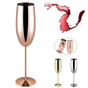 Wedding birthday parties stainless steel champagne flutes