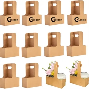 Kraft Paper Flower Gift Wrap Handle Bouquet Bag