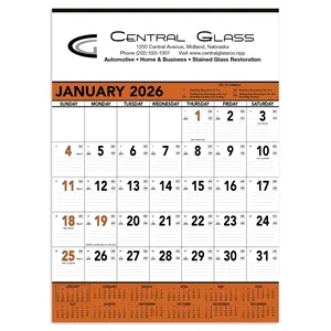 Triumph® Calendars Orange & Black Contractor Memo Calendar