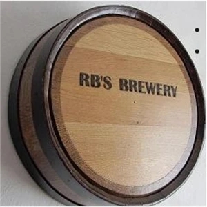 18" - Oak Wood Barrel End Sign
