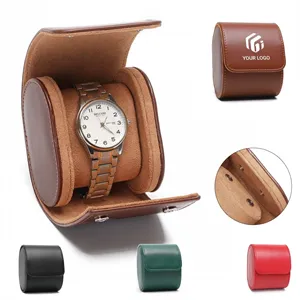 Wedding favors travel leather portable storage watch case