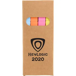4-Piece Square Recycled Highlighter Set