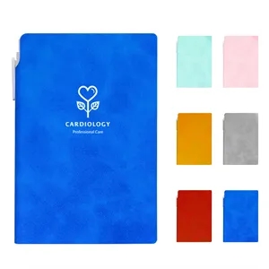 Custom Logo A7 Soft Pu Cover Pocket Notebook Journals W/Pen Holder&Pen