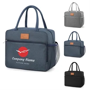 Custom Logo 12-Can Insulated 300D Oxford Multi-Pocket Lunch Cooler