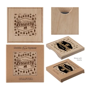 Wood Bottle Opener Coasters